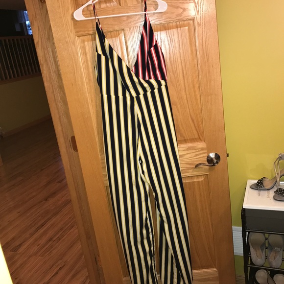 Asos TALL Vertical Striped Jumpsuit - Picture 6 of 7